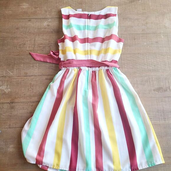 American Rag Cie Striped Dress Size Small Tie Waist Sleeveless Summer‎ Tank - Picture 3 of 8